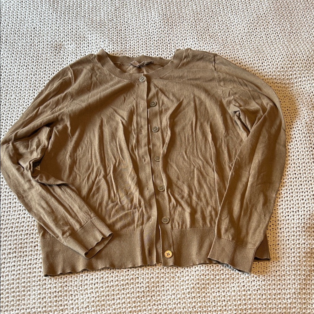LOFT Tan Cardigan Sweater